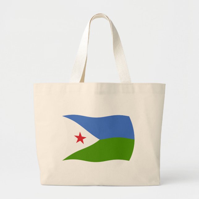 Djibouti Flag Tote Bag (Front)