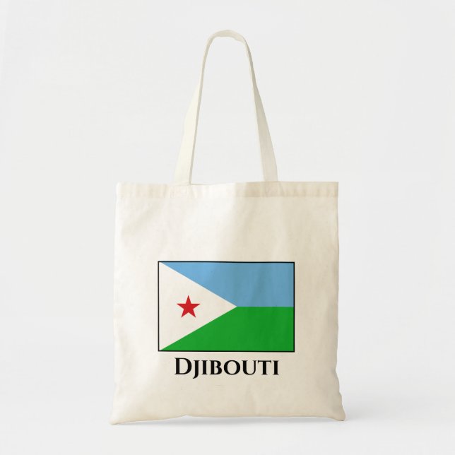Djibouti Flag Tote Bag (Front)