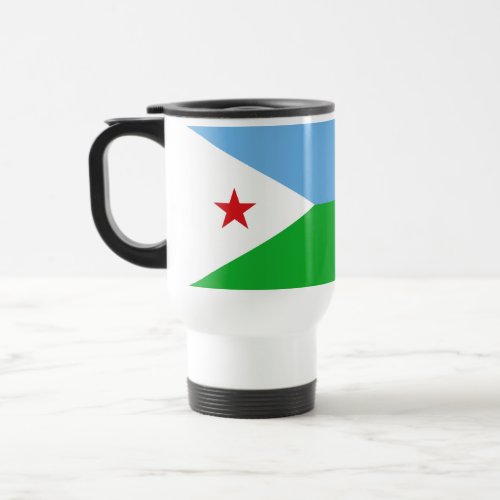 Djibouti Flag Travel Mug