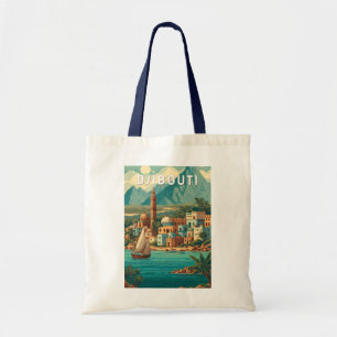 Djibouti Illustration Travel Art Vintage Tote Bag