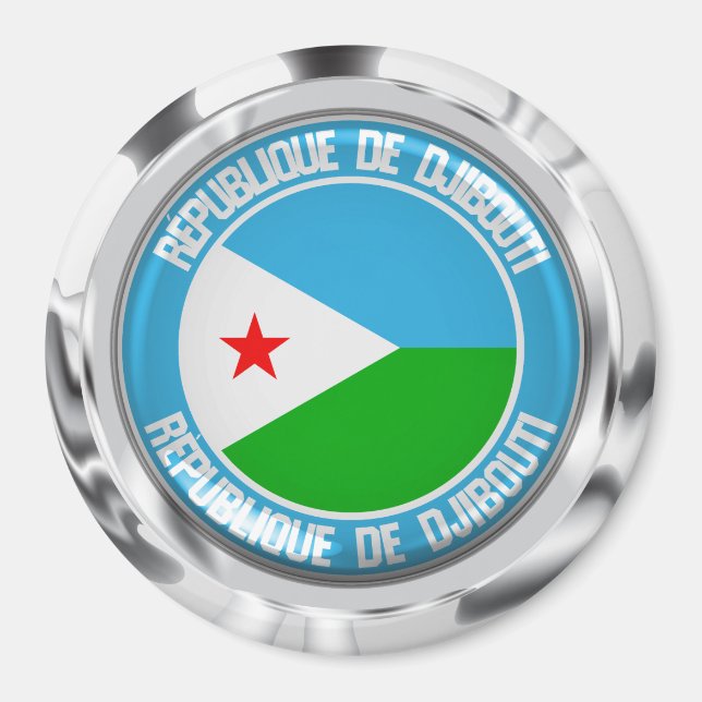 Djibouti Round Emblem Magnet (Front)