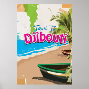 Djibouti vintage travel poster