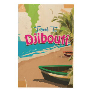 Djibouti vintage travel poster