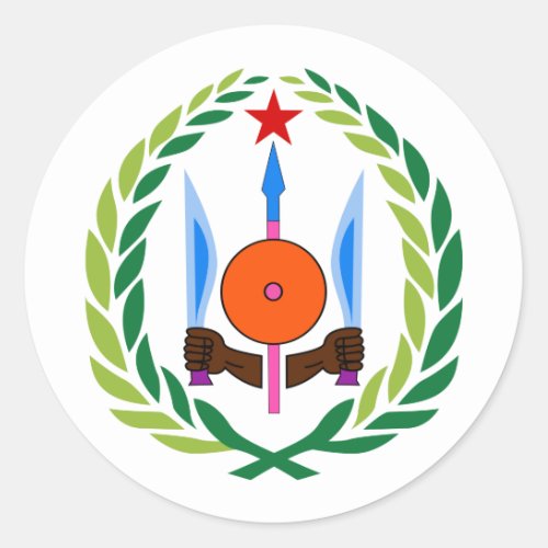 Djiboutian Coat of Arms Djibouti Classic Round Sticker