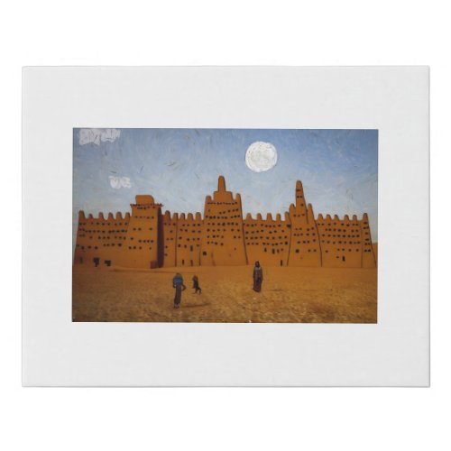 Djinguereber Mosque Timbuktu Mali on a Canvas