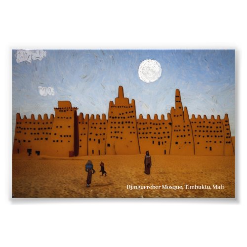 Djinguereber Mosque Timbuktu Mali on a Poster