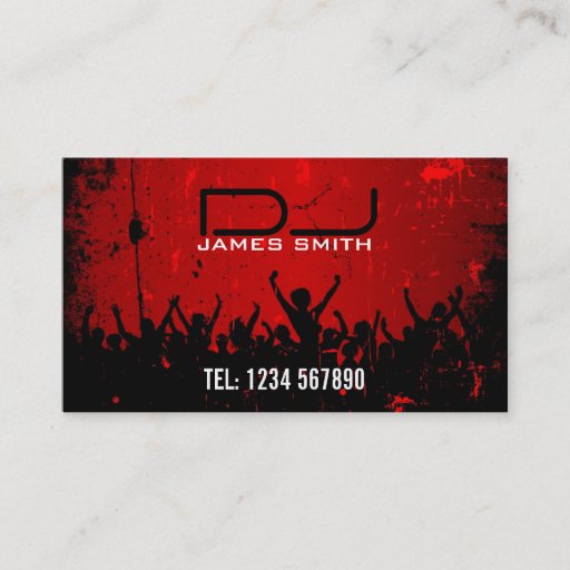 Customizable DJ's Business Card