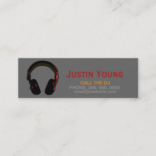 djs / deejays / electronic music mini business card