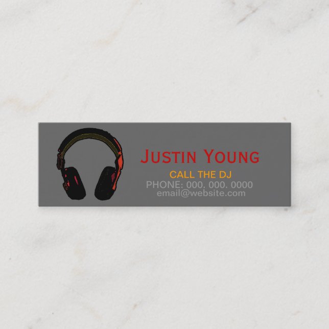djs / deejays / electronic music mini business card (Front)