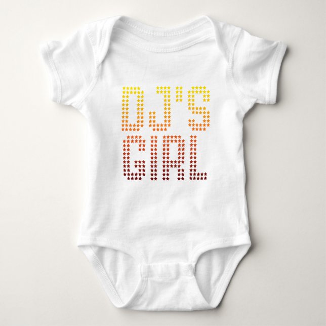 DJs Girl - Disc Jockey Girlfriend wife DJing Music Baby Bodysuit (Front)