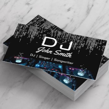 Djs Singer Songwriter Modern Music Event Business Card by cardfactory at Zazzle