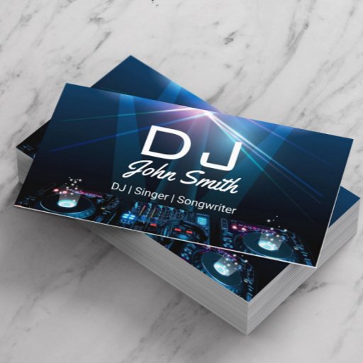 Customizable DJs Singer Songwriter Professional Music Business Card