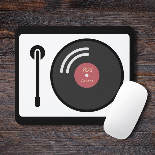 DJs Turntable  Vinyl Record Mouse Pad