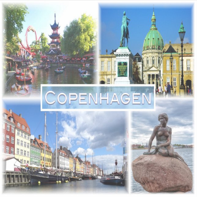 DK Copenhagen - Tivoli Garden - Amalienborg County Sticker (Front)