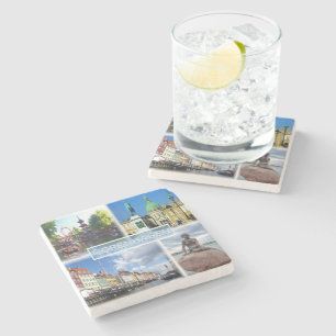 DK Copenhagen - Tivoli Garden - Amalienborg County Stone Coaster