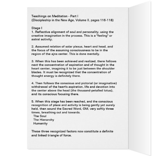 DK Meditation Series: Meditation I - CARD (Inside (Left))