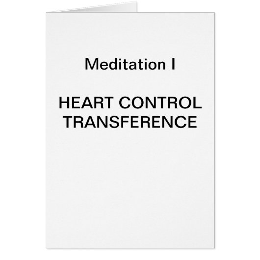 DK Meditation Series: Meditation I - CARD (Front)