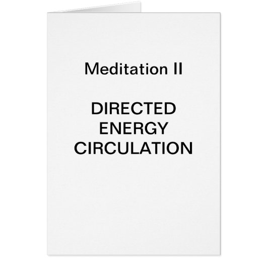 DK Meditation Series: Meditation II - CARD (Front)