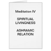 DK Meditation Series: Meditation IV - CARD (Front)
