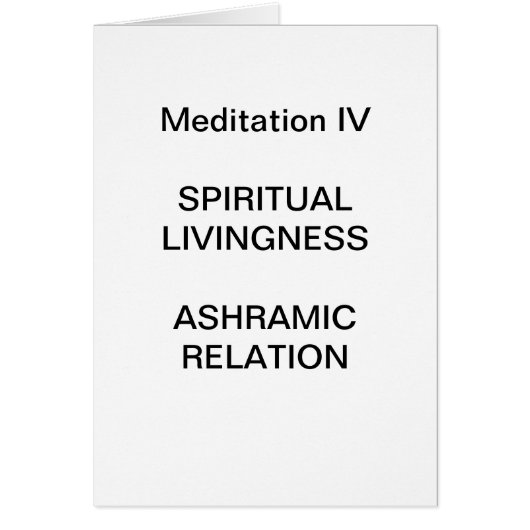 DK Meditation Series: Meditation IV - CARD (Front)