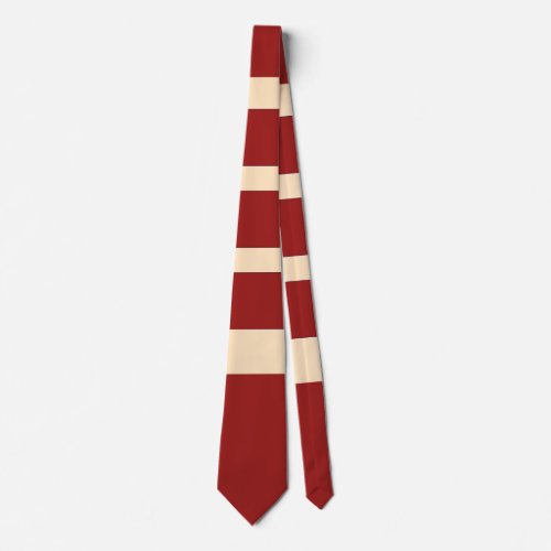 Dk Red + Creme Stripes Neck Tie