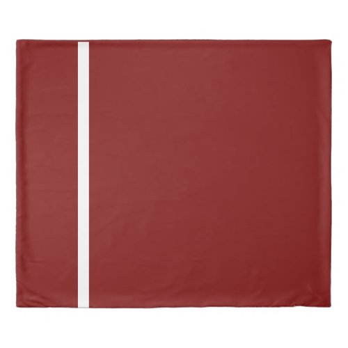 Dk Red + White Trim King Size 