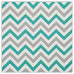 Dk Teal, Dk Gray, White LG Chevron ZigZag Sz6 Fabric