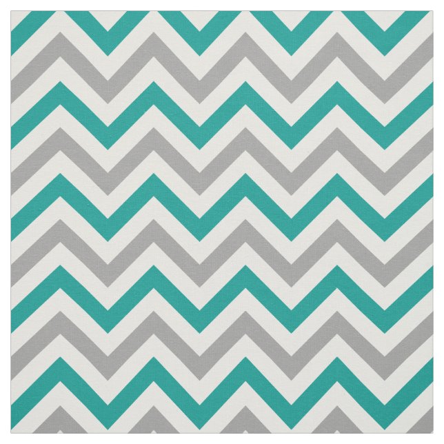 Dk Teal, Dk Gray, White LG Chevron ZigZag Sz6 Fabric (Swatch)