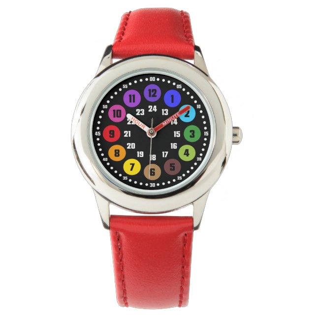 DKF24iRBW-M005M-Au Lernuhr Schulanfangsgeschenk Watch (Front)