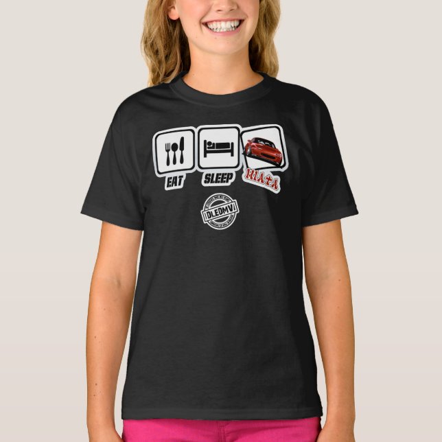 DLEDMV - Eat Sleep Miata Essential T-Shirt (Front)