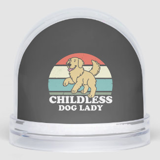 dless Dog Lady Snow Globe