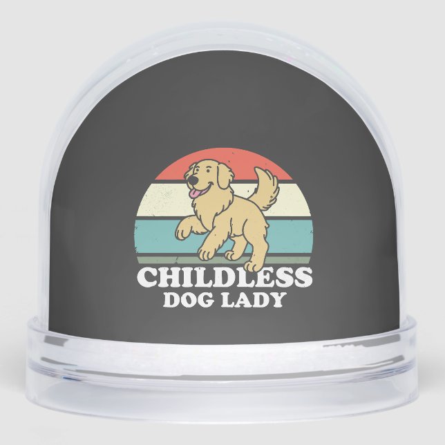 dless Dog Lady Snow Globe (Front)