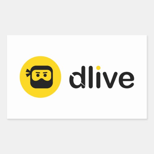 DLive Black Logo Stickers