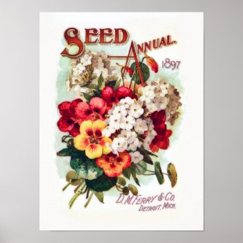 Dm Ferry Flower Seeds Vintage Advertisement Poster by LeAnnS123 at Zazzle