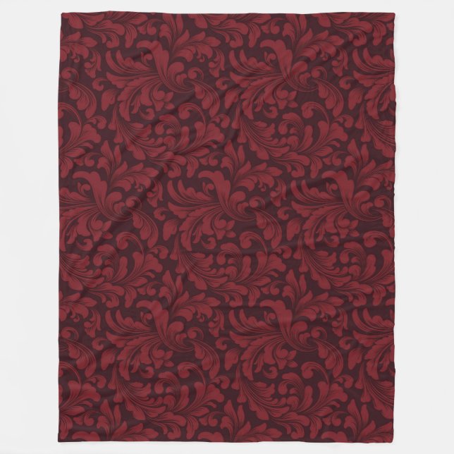 Dmask Victorian Seamless Royal Pattern  Fleece Blanket (Front)