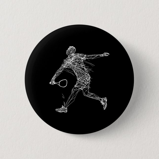 Dminton Player Drawing Shuttle Game For Boys 1  Button (Front)