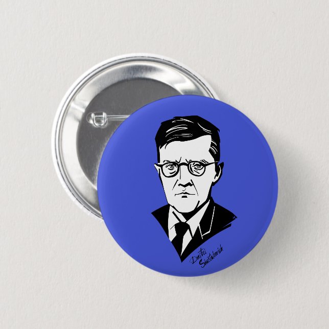 Dmitri Shostakovich Button (Front & Back)