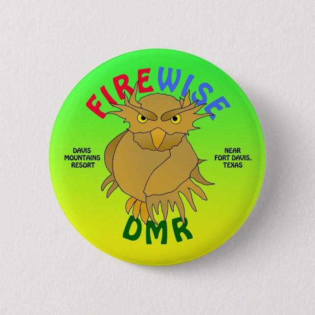 DMR Firewise Owl buttons & more (green) (Front)