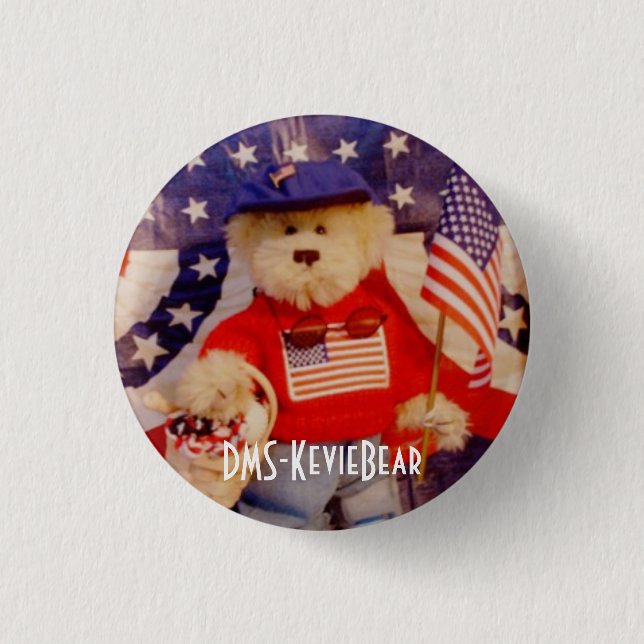 DMS-KevieBear Pinback Button (Front)