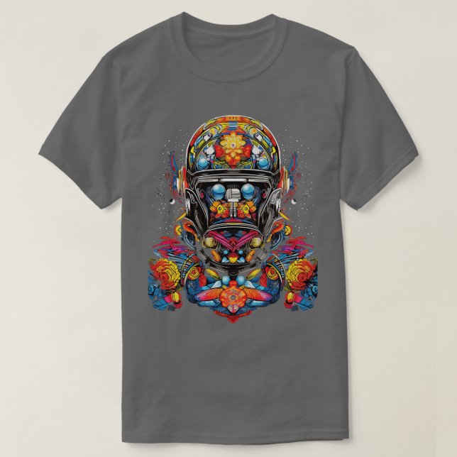 DMT Art Psychedelic Spaceman 4 T-Shirt (Design Front)