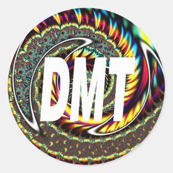 Dmt Classic Round Sticker by Angel86 at Zazzle