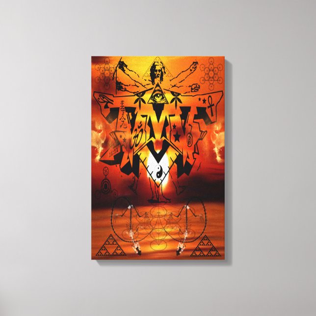 DMT SPIRITUAL GRAFFITI CANVAS-ILLUMINATION CANVAS PRINT (Front)