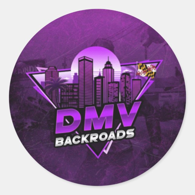 DMV Backroads Background Sticker (Front)