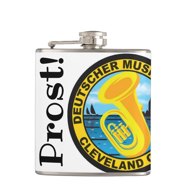 DMV Festive 6oz Flask (Front)