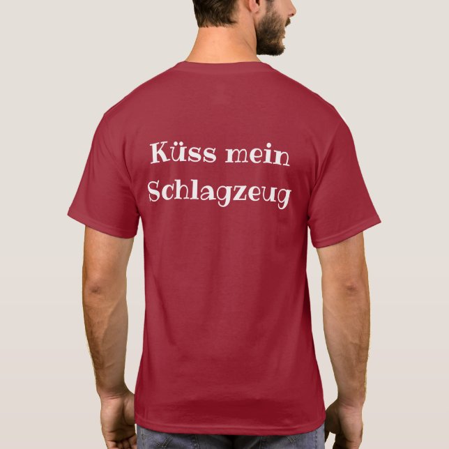 DMV Küss mein Schlagzeug Shirt Dark (Back)