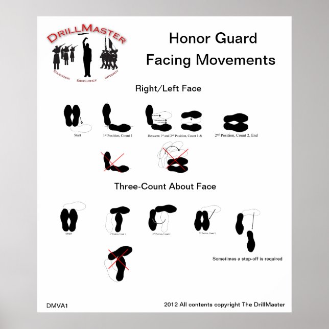 DMVA1 Honor Guard Facing Movements Poster (Front)