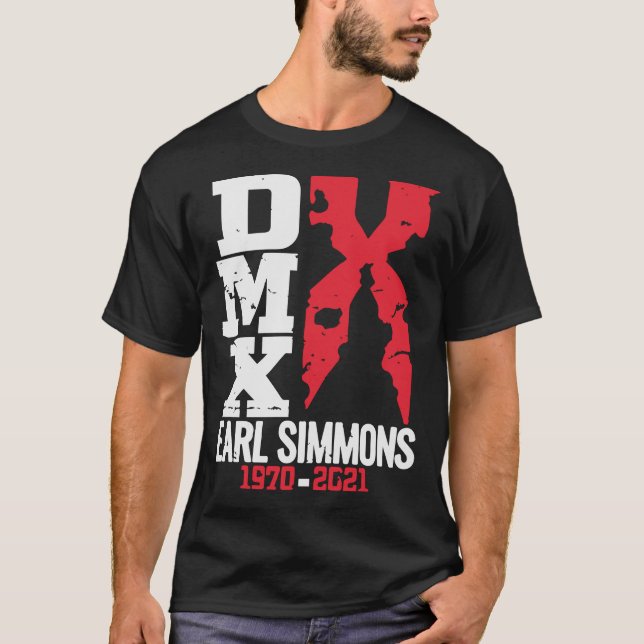 DMX Rapper Earl SimmonsDark Man X Ruff Ryders [HiS T-Shirt (Front)