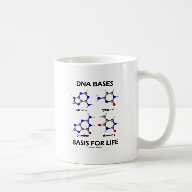 DNA Bases Basis For Life (Chemistry Molecules) Coffee Mug (Right)
