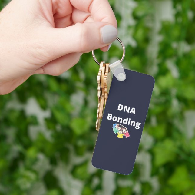 DNA Bonding Aluminum Rectangle Keychain (Hand)
