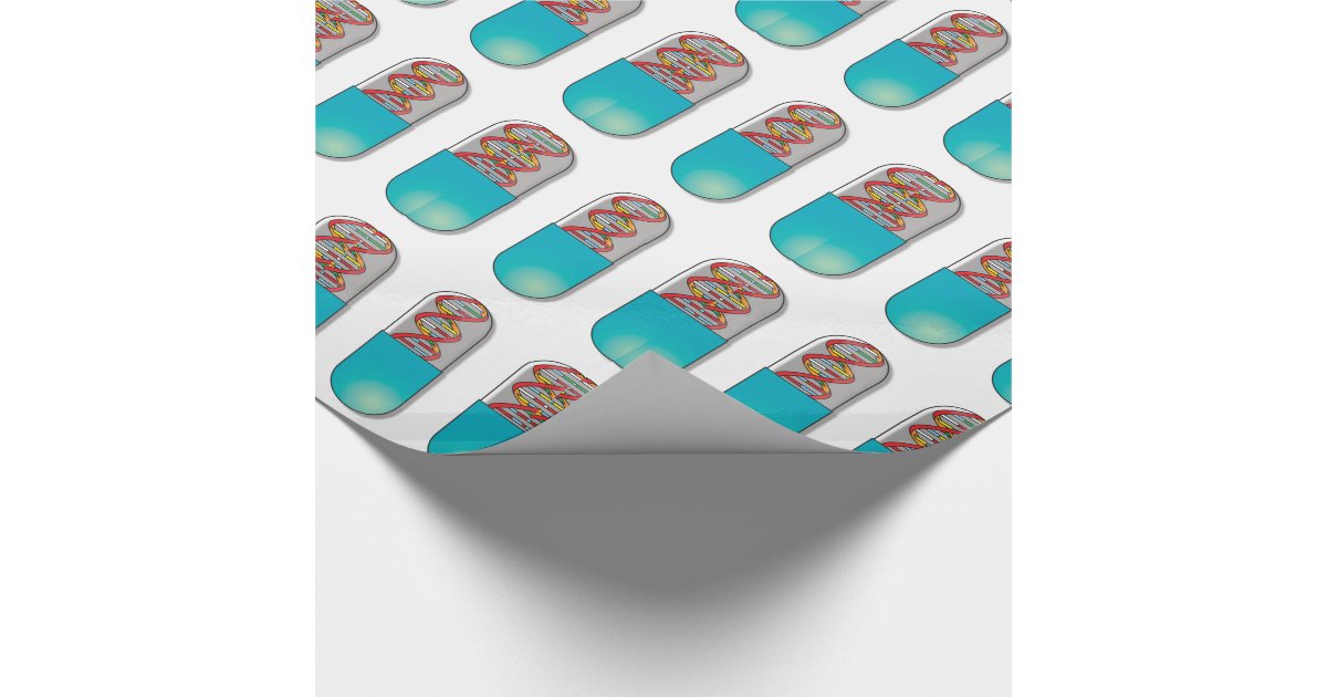 DNA Capsule Medical Science Wrapping Paper Zazzle